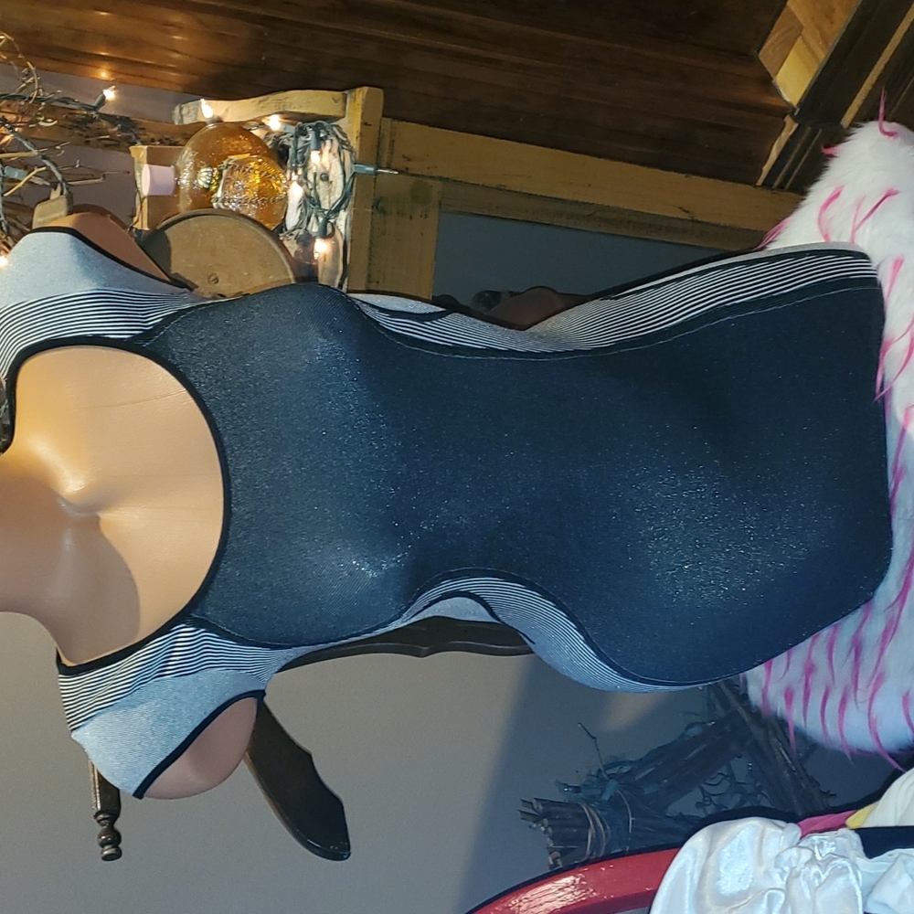 Bebe metallic bodycon mini dress S EUC